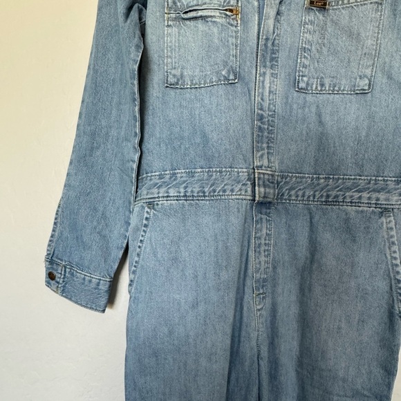 Lee Vintage Modern Denim Jean Union Alls Coveralls Jumpsuit Heart Patch small - Picture 5 of 15